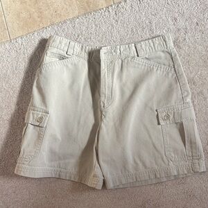 Beige Cargo Shorts